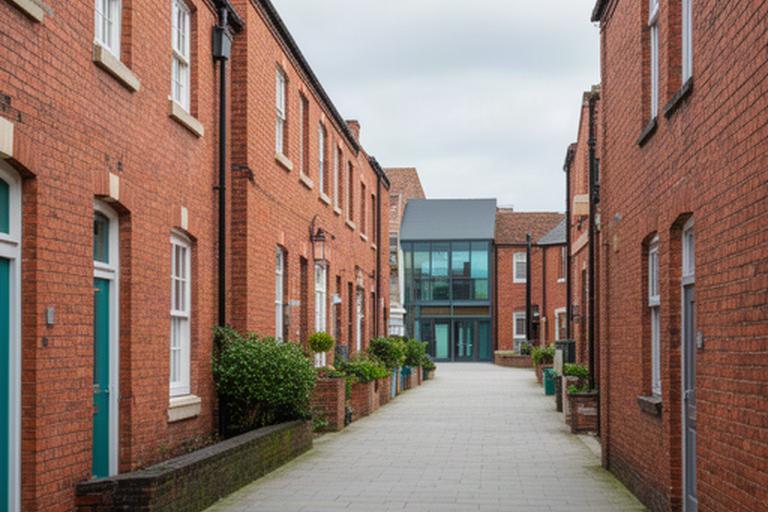 Liverpool street scene near Spellow Lane with traditional brick buildings and a clear pedestrian route